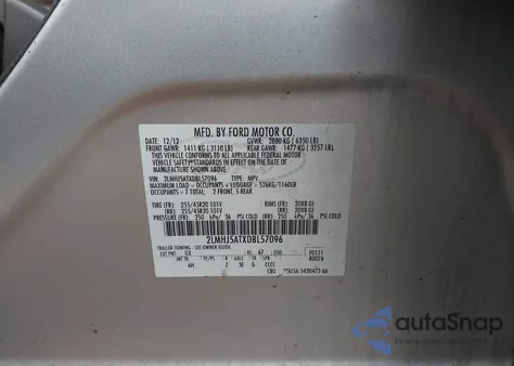 2013 Lincoln Mkt Ecoboost из США, поврежденный, VIN 2LMHJ5ATXDBL57096